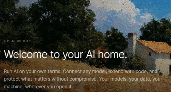 Cropped Open WebUI welcome screen preview